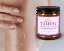 Load image into Gallery viewer, Egyptian Miracles Grass-Fed Beef Tallow Whipped Body Moisturizer Vanilla Lavender  Deeply Nourishing and Hydrating Skincare for Face and Body Large 8 oz Glass Jar