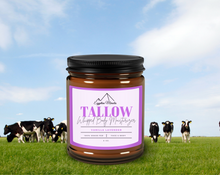 Load image into Gallery viewer, Egyptian Miracles Grass-Fed Beef Tallow Whipped Body Moisturizer Vanilla Lavender  Deeply Nourishing and Hydrating Skincare for Face and Body Large 8 oz Glass Jar