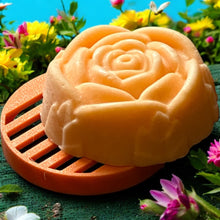 Load image into Gallery viewer, Egyptian Miracles Pyramid Bloom Shampoo Bar – Tropical Nourishment and Hydration - Flower - Vegan with Free Reusable Bag and Container Free Shampoo Bar Dish and Cruelty Free