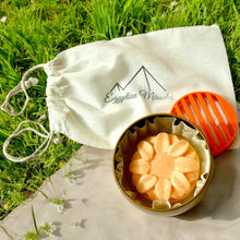 Load image into Gallery viewer, Egyptian Miracles Pyramid Bloom Shampoo Bar – Tropical Nourishment & Hydration - Sunshine - Vegan with Free Reusable Bag and Container and Free Shampoo Bar Dish and Cruelty Free