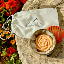 Load image into Gallery viewer, Egyptian Miracles Pyramid Bloom Shampoo Bar – Tropical Nourishment and Hydration - Flower - Vegan with Free Reusable Bag and Container Free Shampoo Bar Dish and Cruelty Free