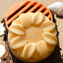 Load image into Gallery viewer, Egyptian Miracles Pyramid Bloom Shampoo Bar – Tropical Nourishment & Hydration - Sunshine - Vegan with Free Reusable Bag and Container and Free Shampoo Bar Dish and Cruelty Free