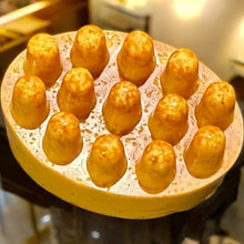 Load image into Gallery viewer, Egyptian Miracles Turmeric and Kojic Acid Soap Massager with Shea Butter Vitamin E Vitamin C Helps with Hyperpigmentation Brightens Skin Dark Spot Remover Free Soap Holder Pack of Two