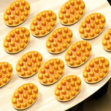 Load image into Gallery viewer, Egyptian Miracles Turmeric and Kojic Acid Soap Massager with Shea Butter Vitamin E Vitamin C Helps with Hyperpigmentation Brightens Skin Dark Spot Remover Free Soap Holder Pack of Two