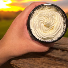 Load image into Gallery viewer, Egyptian Miracles Grass-Fed Beef Tallow Whipped Body Moisturizer - Sandalwood Vanilla - Deeply Nourishing and Hydrating Skincare for Face and Body Large 8 oz Glass Jar
