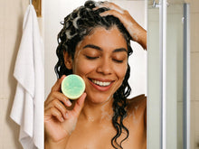 Load image into Gallery viewer, Egyptian Miracles Golden Oasis Shampoo Bar - Vegan and Cruelty Free with Free Reusable Bag and Container and Free Shampoo Bar Dish