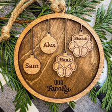 Load image into Gallery viewer, Our Family and Paw Ornament