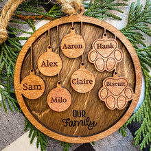 Load image into Gallery viewer, Our Family and Paw Ornament