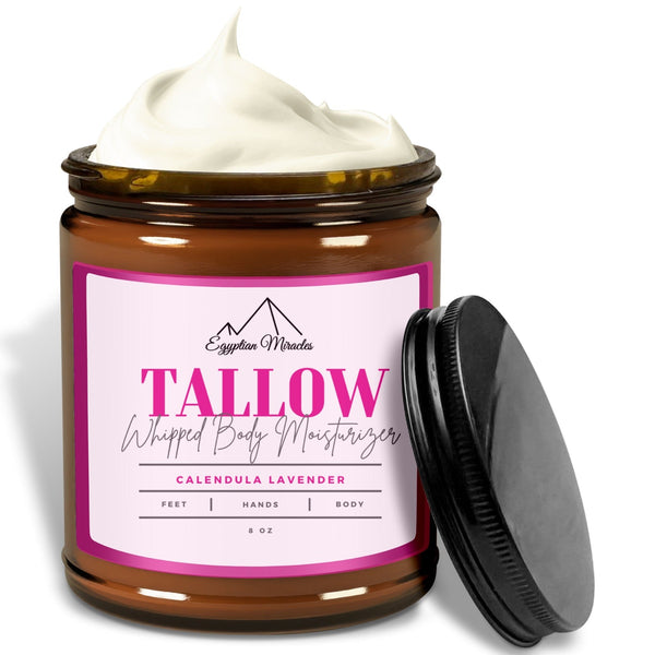 Experience the Timeless Glow of Egyptian Miracles Grass-Fed Beef Tallow Whipped Body Moisturizer