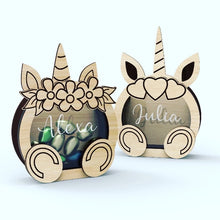 Load image into Gallery viewer, Easter Personalized Wooden Unicorn Bunny Box
