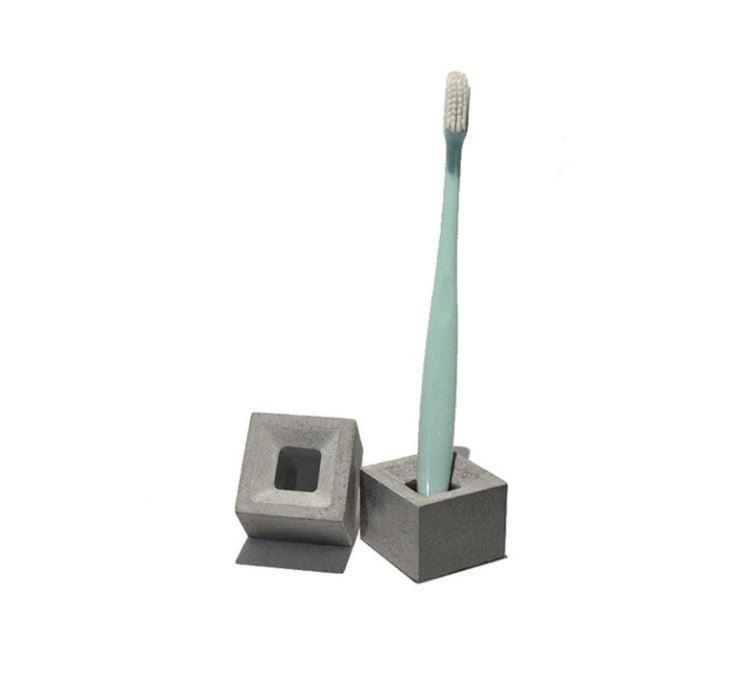 Modern Concrete Toothbrush Holder